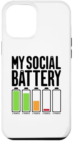 iPhone 15 Plus Battery Low Energy Anti Social for Introverts Case
