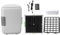 Mini Refrigerador Portátil, Panel Solar Monocristalino de 50 W DC18 V Refrigerador de Coche con Energía Solar, Congelador Compacto de Enfriamiento Rápido con Cable Conector de