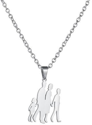 LHJHZDJC Collier Mode Famille Bébé Enceinte Fête des Mères Collier Père Amour Maman Femmes Fils Fille Fille Colliers Bijoux Bijoux Cadeaux
