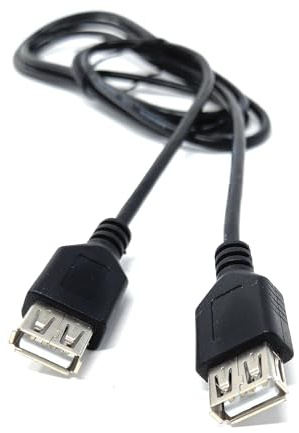 DRUT 1.6m USB 2.0 Female to Female Cable, Socket to Socket Extension 24AWG | High Speed Lead, Gender Changer 5.5ft
