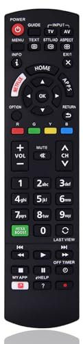 Panasonic TV Remote Control Replacement Universal Remote for Panasonic Plasma Viera Smart LCD LED 3D HD TV Remote Control with NETFLX and MY APP Buttons, No Setup Required