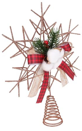 Anneome Elegante Weihnachtsbaumspitze Aus Metall Dekorative Baumspitze Für Weihnachtsbaum-innendekorationen