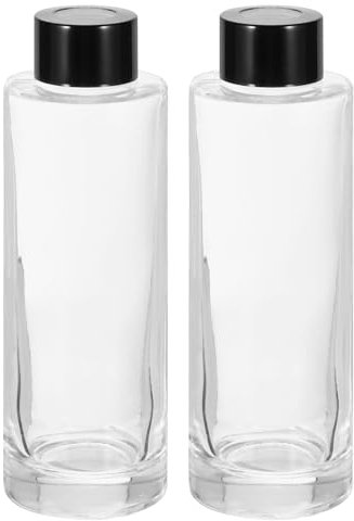 sourcing map 2pcs 150ml/5oz Empty Glass Diffuser Bottle 5.8 x 1.9 Refillable Fragrance Accessories Aromatherapy Jar Container for Replacement Reed Diffuser DIY Home Bathroom Transparent