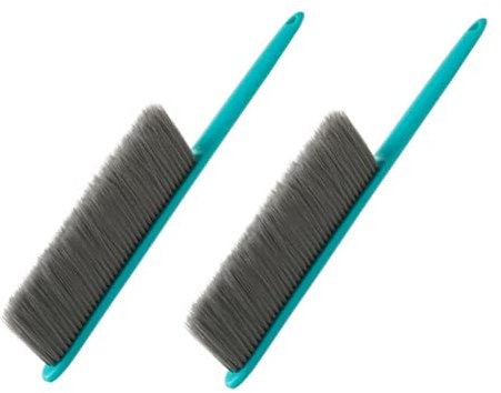 2 Stück Bettbürsten mit Langem Griff aus Pp und Pbt, Blau