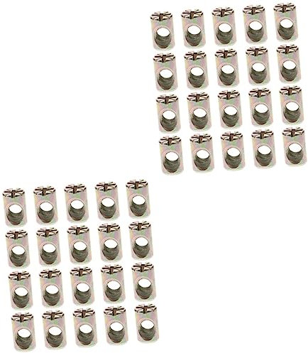 iplusmile 2 Sätze Laufmutter Schlitzmuttern Für Krippe Fassmutter Für Betten Möbel Nuss Ersatzteile Für Gartenmöbel Bettverbinder Geschlitzte Muttern Geschlitzte Laufmuttern 20 Stück * 2