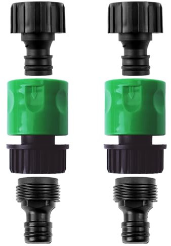 INCREWAY 2 Set Hose Adapter Compatible with Karcher Hose Pressure Washer Parts Accessories Quick Connect Garden Hose(6 Points Internal Thread)