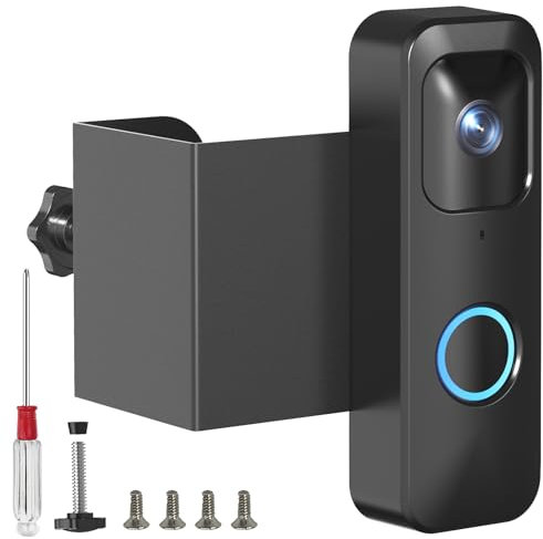 Anti-Theft Blink Doorbell Mount, No Drill Door Mount for Blink Video Doorbell, Easy to Install & Not Block Camera Sensor, Security Doorbell Holder Mounting Bracket for Apartment Home Rentals