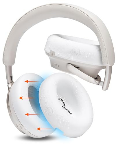 WC SweatZ QC Ultra V2 - Patented Protective Earpad Covers for Bose QuietComfort Ultra by Wicked Cushions | Sweatproof & Easily Washable | Does not fit any other Bose Headphones | White