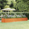 jiangboyue-151964 Jardinière surélevée rouillée en acier Corten 400 x 80 x 45 cm
