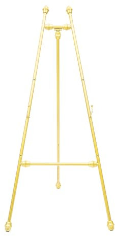 Lot de 2 chevalets en forme de A - Support de présentation - Support pour chevalet de mariage - Support doré pour panneaux de bienvenue - 50 x 118 cm