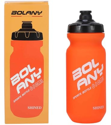 BULLSPANN Bidons de Vélo, 610ml Gourde De Cyclisme Étanche, Pour Gym, Vélo, Yoga, Camping, Orange