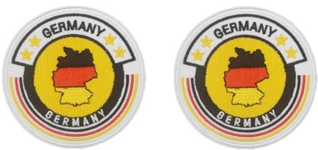 2PCS 2026 World Football Cup National Team Iron On Patch Applique Decorations Gifts Memorabilia (Germany)
