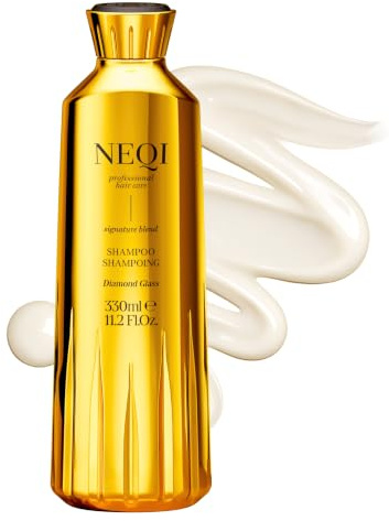 NEQI Glanz Shampoo 330ml – Sulfatfreies Pflegeshampoo Damen für Glass Hair | Diamond Glass Pflegeshampoo mit Verbascum – veganes Shampoo alle Haartypen, für Feuchtigkeit und Glanz, sulfatfrei