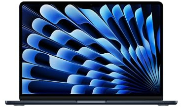 Apple 13 MacBook Air Laptop, M5 Chip mit 10‑Core CPU und 8‑Core GPU: Entwickelt für KI, 13,6 Liquid Retina Display, 16 GB gemeinsamer Arbeitsspeicher, 512 GB SSD, Touch ID, WLAN 7; Mitternacht