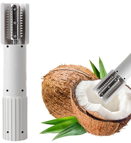 Electric Coconut Grater for Kitchen Cordless Coconut Scraper with Stainless Steel Blades Efficient Tool for Milk Meat & Desserts