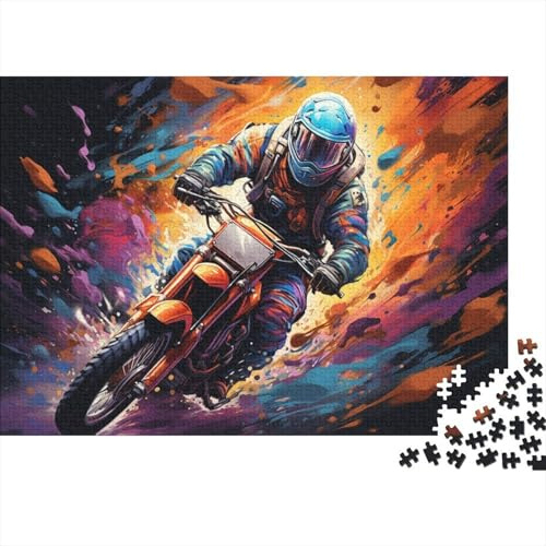 1000 Teile Rennsport Puzzle für Erwachsene Stabiles Papier Motorradmotiv Denktraining Motorrad Puzzles Familienspaß Wanddekoration 38x26cm/1000pcs