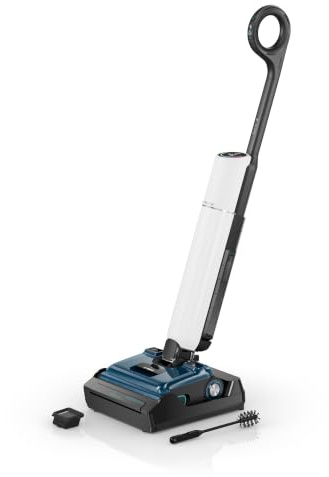 Bosch Nass-Trockensauger, Akku Staubsauger mit Wischfunktion, Zwei Tank-System, 180 Flachreinigung mit LED-Licht, automatisierte Wasserdosierung, 24.000 PA Saugkraft, schnelle Trocknung, BHF41WS