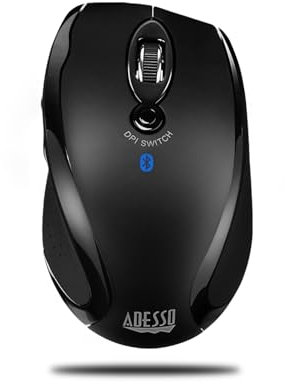 Adesso iMouse S200B Bluetooth Optical Mouse 2000 DPI Ambidextrous Black – Mouse (Ambidextrous, Optical, Bluetooth, 2000 DPI, 70 g, Black)