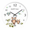 FLEXISTYLE z92b Moderne Wanduhr für Kinder Eule 2 30cm, still, oval, Zimmer für Kinder, Schule, Kindergarten