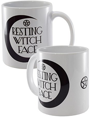 Resting Witch Face White Mug