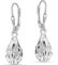 LeCalla Sterling Silber Schmuck, leichte ovale Leverback-Ohrringe mit Diamantschliff für Damen