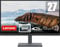 Lenovo L27q-35 68.5 cm (27 inches, 2560 x 1440, QHD, 75 Hz, WideView, Anti-Glare) Monitor (HDMI, DisplayPort, 4ms Response Time, AMD Radeon FreeSync) Black