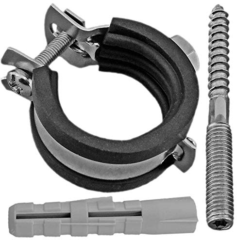 25 mm PP Fittings für PE Rohr Klemmverbinder Kunststoffrohr Verschraubung Winkel | Wunschgröße einfach auswählen >>> Rohrschelle + Dübel & Schraube Für PE-Rohr Ø 25mm (3/4 Zoll)