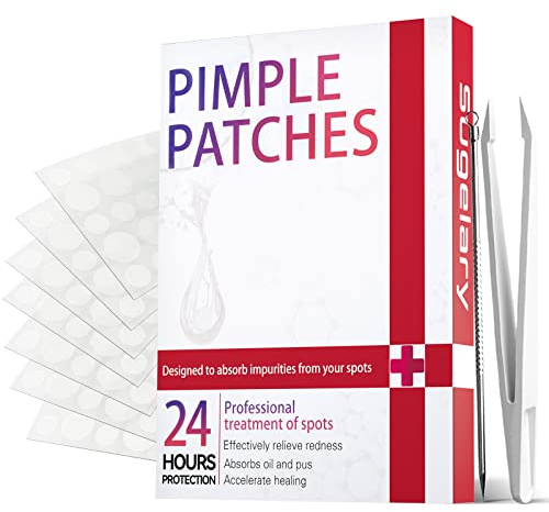 Sugelary Lot de 252 patchs d'acné à boutons, utilisation de jour et de nuit, 2 en 1, hydrocolloïdes invisibles et naturels avec de l'huile d'arbre à thé et de l'acide salicylique