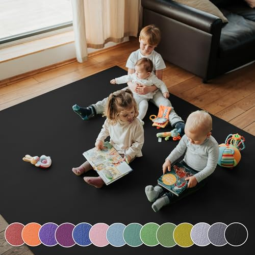 Krabbelmatte SanoSoft XXLKrabbelunterlage made in Germany - Öko-Tex 100 | 240x300 Schwarz