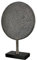 Casablanca modernes Design GILDE Deko Objekt Skulptur Rund - Deko Wohnzimmer Büro - Farbe: Silber - Aluminium auf Marmorsockel - Höhe 44,5 cm
