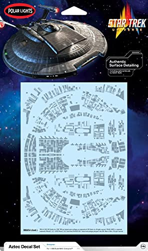 AMT MKA054M/12 1/1000 Star Trek NX-01 U.S.S. Enterprise Aztec Decals Modellbausatz, Mehrfarbig