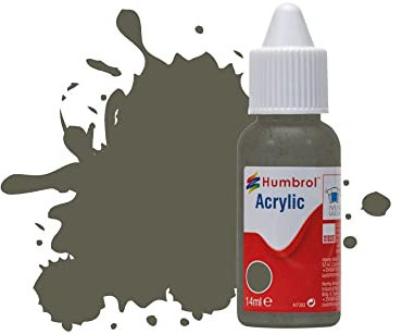 Humbrol Acrylfarbe Nr. 241 RLM 70 Schwartzgrun Matt Tropfflasche, Schwarzgrün (De), 14 ml