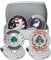 Jebor Marqueurs de balle de golf avec clips pour chapeau et boîte de rangement pour homme et femme, amovible, se fixe facilement à la casquette de golf, cadeaux de qualité supérieure (argent et vert)
