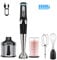 Frullatore ad immersione senza fili: frullatore a immersione ricaricabile USB 4 in 1, 21 velocità variabili e 3 angoli regolabili con tritatutto da 700 ml, becher da 700 ml, frusta per uova e frullati