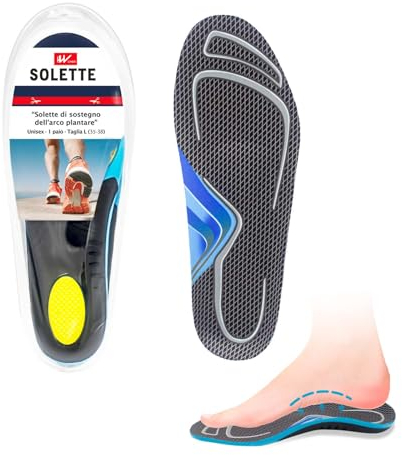 Solette Ortopediche Supporto Per Arco Plantare, Solette Scarpe Plantari Ortopedici Per Piede Piatto, Fascite Plantare, Per Uomini E Donne (S 35-38)