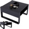 CraftPAK Couchtisch mit Stauraum | moderner Wohnzimmertisch aus Holzwerkstoff | massiv und stabil | Kaffeetisch quadratisch 68cm | Wohnzimmer Tisch | Coffee Table | Couchtisch schwarz