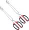 HINMAY 16-Inch Stainless Steel Scissor Tongs Extra Long Scissor Food Tongs for Cooking Baking Barbecue BBQ Grilling, Set of 2