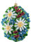 Edelweiss, Weihnachtsbaumschmuck aus mundgeblasenem Glas, 12 cm Höhe