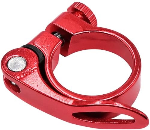 LICQIC 34.9 mm Bike Seat Post Clamp, Quick Release Seat Post Clamp for MTB Bike Road Bike Casual Bike (Red)