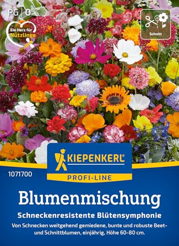 Kiepenkerl Profi-Line Blumenmischung Schneckenresistente Blütensymphonie 1071700 - Schneckenresistente Mischung für Schnittblumen - Wildblumensamen, Blumenwiese