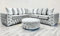Ashley Chesterfield-Sofa aus Samt, luxuriös, modern, silberfarben, Plüsch, 1-Sitzer, Eckcouch für Wohnzimmer, Streusofa mit stilvollem Design und Komfort