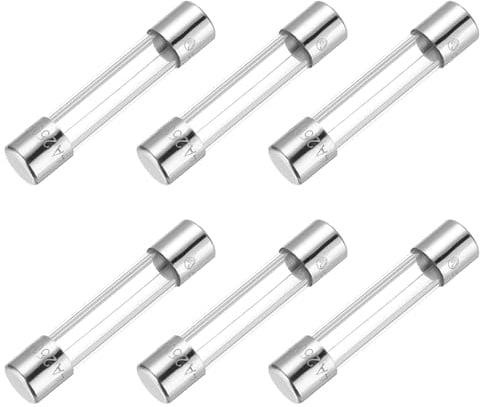 sourcing map Glassicherung, 4 A, 250 V, 6 x 30 mm, Zeitverzögerung, UL-gelistet, träge Sicherung für Haushaltsgeräte, 6 Stück