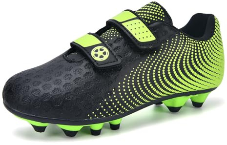 Botas de Futbol Niño Zapatos de Futbol Zapatillas Futbol Césped Artificial Tacos Profesional Entrenamiento Aire Libre Deporte Antideslizante Cómodo Unisex 28-37EU