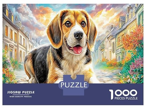 Extrem Schwieriges Herausforderndes 1000 Teile Village BEagless Art - Dickes Pappe Puzzle BEagless Beach Für Paarpuzzle-Partner Puzzle-Liebhaber 70x50cm/1000pcs