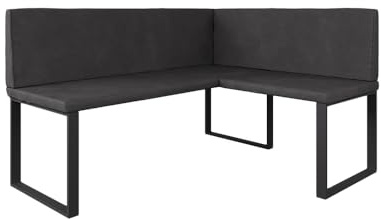 Vicco Dining room corner bench Ravon, Anthracite, 120 x 150 cm | suitable as a dining bench for kitchen and dining areas