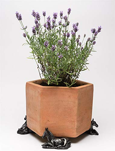 Potty Feet Horse Laying Figures Plant Pot Feet - Planter Support - Handmade Decorative Ornaments - 3pcs
