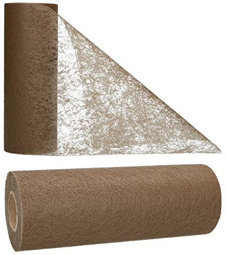 AmaCasa Tischläufer Rost Braun (23 cm x 20 m) – Hochwertiges Vliesband für stilvolle Tischdekoration bei Hochzeiten, Geburtstagen & besonderen Anlässen