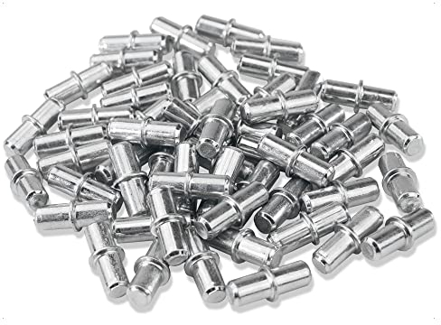 Mprofi MT® 500 Stück Regalbodenträger - Bodenträger 5mm - Einlegeboden Halter - Regalbodenhalter mit Ring Metall - Fachbodenträger und Regalbretthalter - Regalstifte - NSR/500