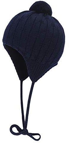 Döll Baby-Jungen Inka Bindemütze Strick Mütze, Blau (Navy Blazer|Blue 3105), (Herstellergröße: 41)