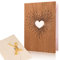 Creawoo Handgemachte Holz Liebe Karte, beschreibbare Liebe Grußkarte für alle Gelegenheiten, Idee Geburtstagskarte, Hochzeitskarte, Jahrestag Karte, Geschenkkarte, Einladungskarte, Valentinstag Karte